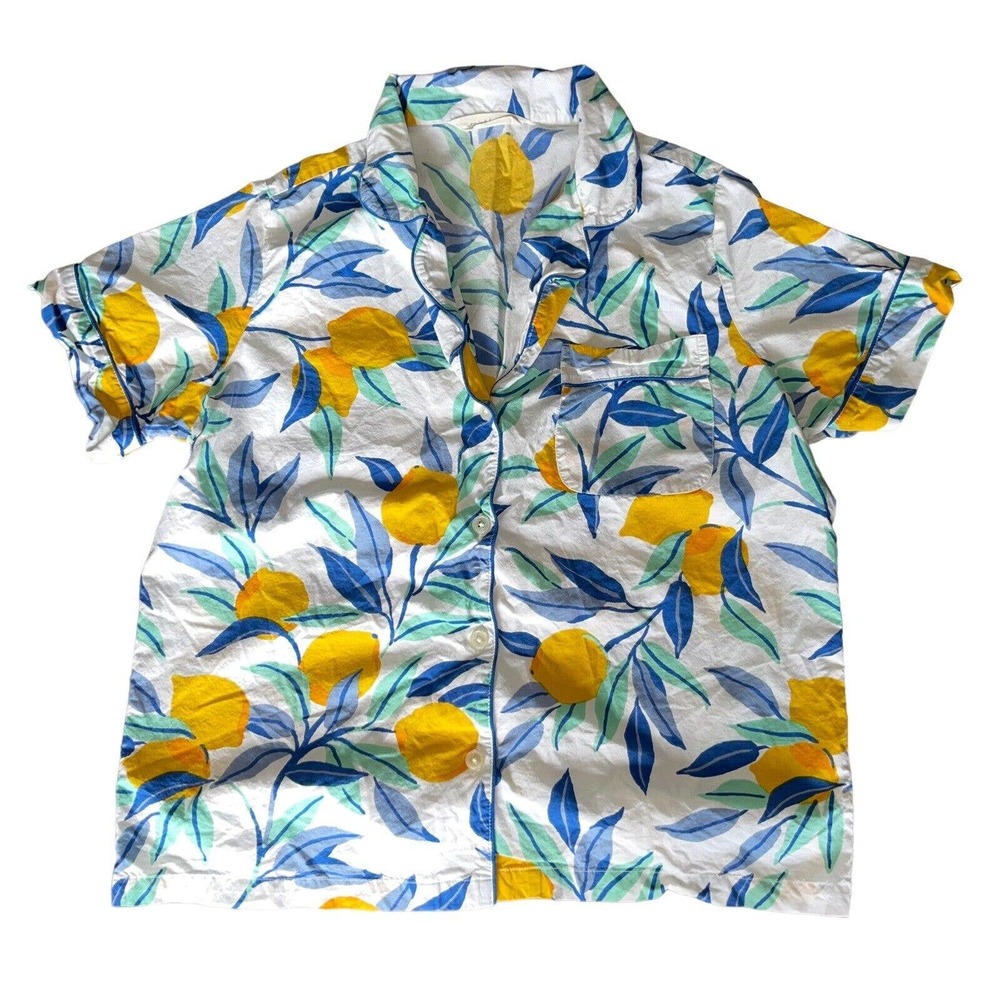 Printfresh Citrus Grove Pajama Set - White and Blue - Picture 2 of 10